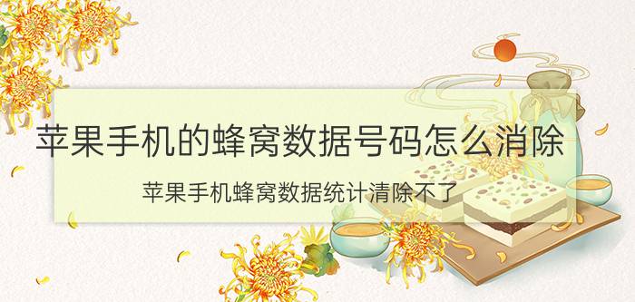 苹果手机的蜂窝数据号码怎么消除 苹果手机蜂窝数据统计清除不了？